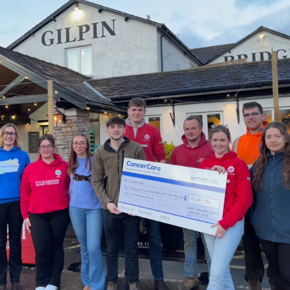 A very cheeky total: Kent Estuary YFC raise over £10k for CancerCare