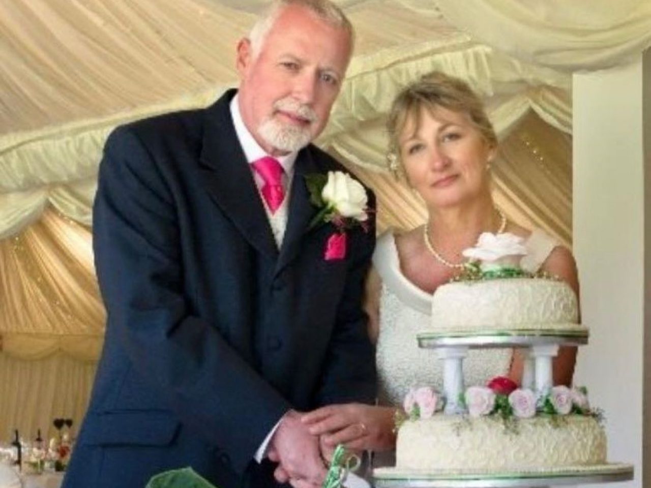 Phil and Lyn on their wedding day