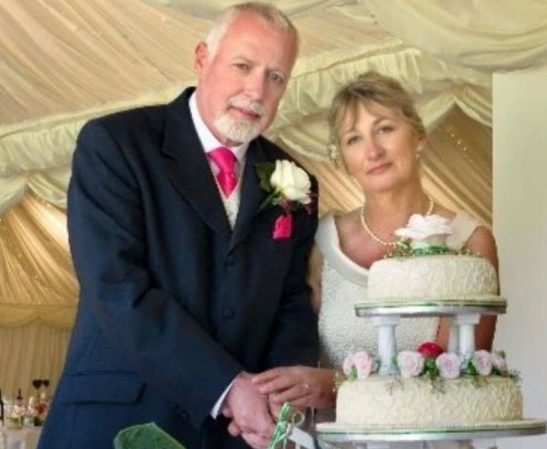 Phil and Lyn on their wedding day