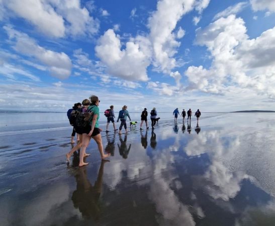 Walkers in reflection 2